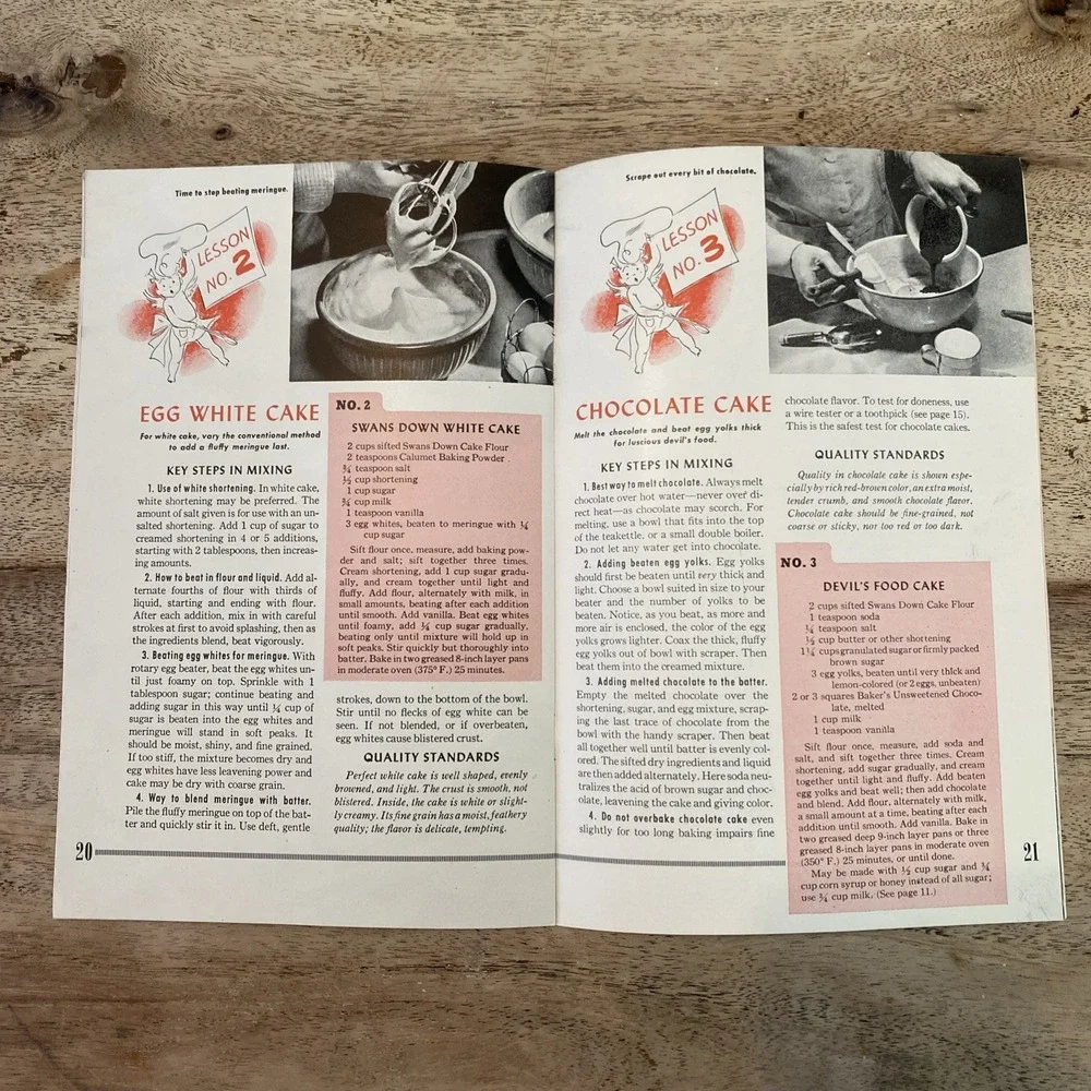 Lot of 3 Vintage Recipe booklets Cake, pastry, Baked goods, meal ideas and bread